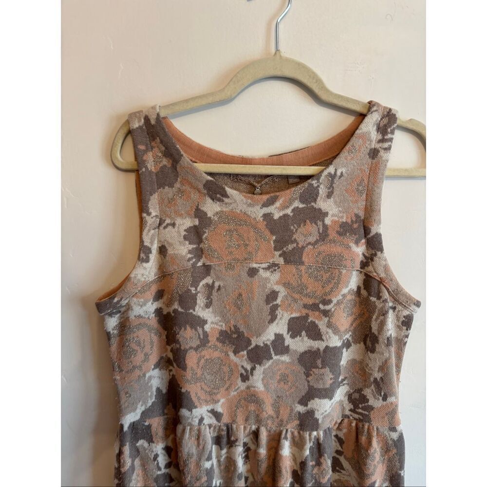 Anthropologie Knitted & Knotted Glinting Persica Sweater Dress XL Floral Fit & F - Picture 5 of 10